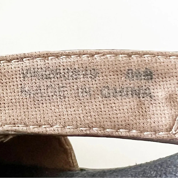 Walking Cradles Bronze Leather Wedge Sandal Size 8.5B Flower Motif‎ Comfort Shoe - Picture 4 of 10